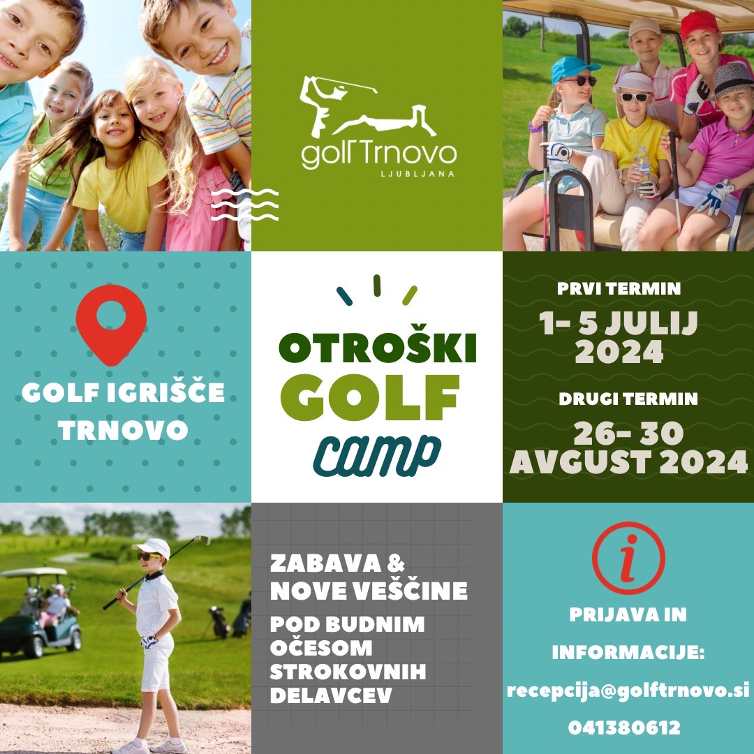 Poletni golf camp na igrišču Trnovo od 26.8. do 30.8.